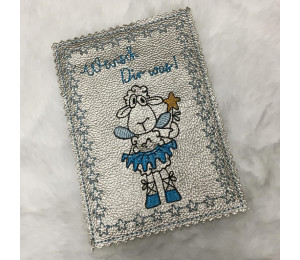 Stickdatei ITH - Postkarte Wunschschaf Wünsch Dir was 